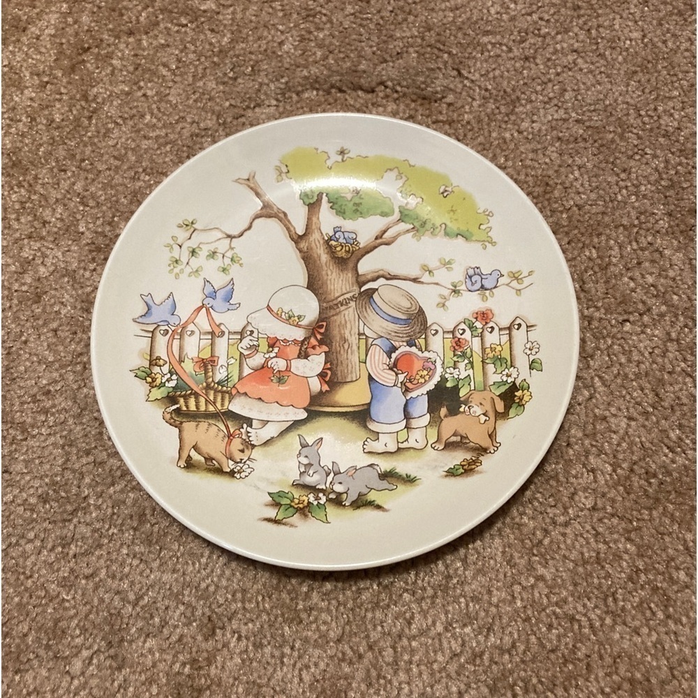 Vtg 1991 Watkins Country Kids Be My Valentine Collectors Dessert Plate